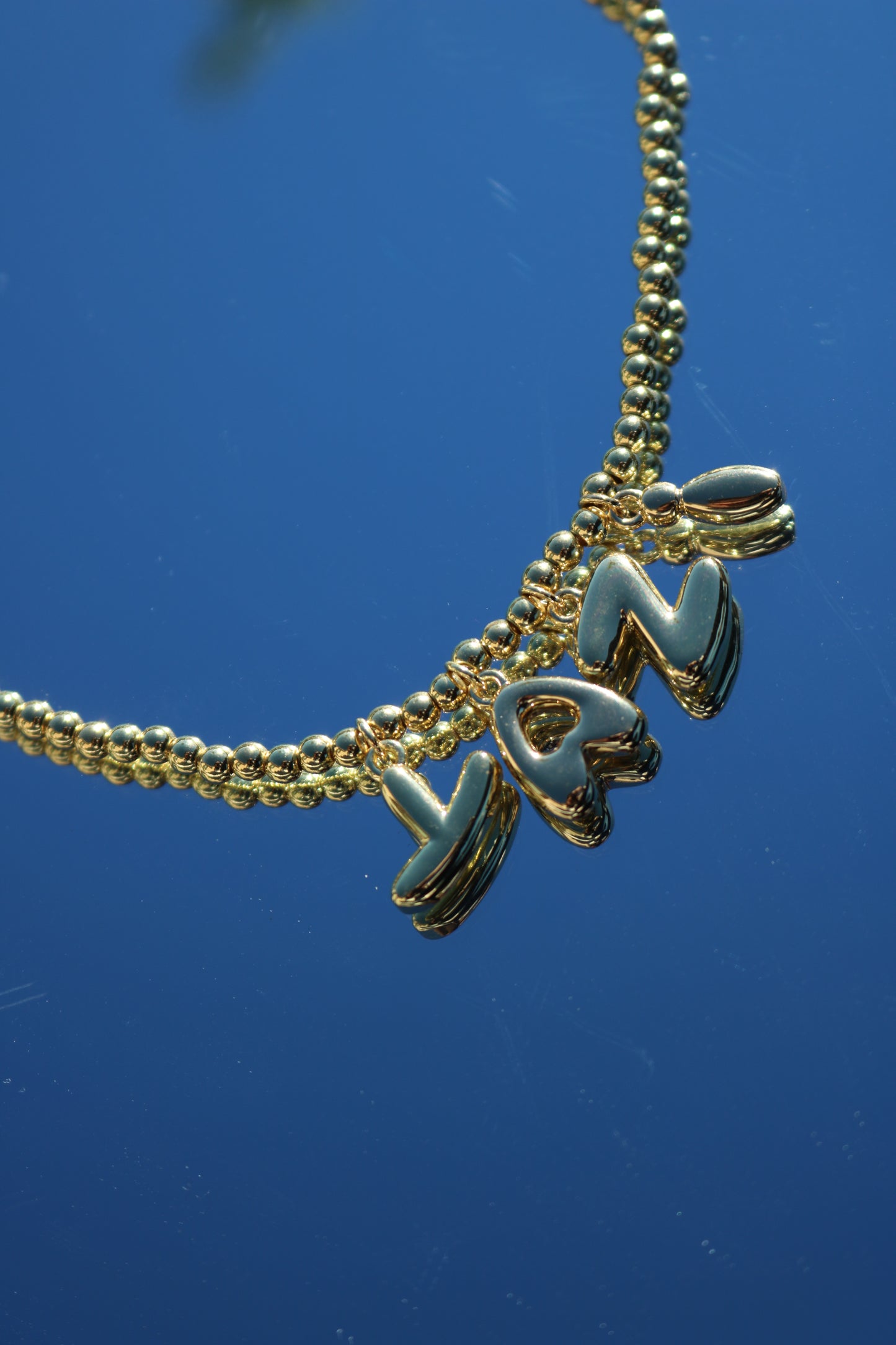 Bubble name necklace