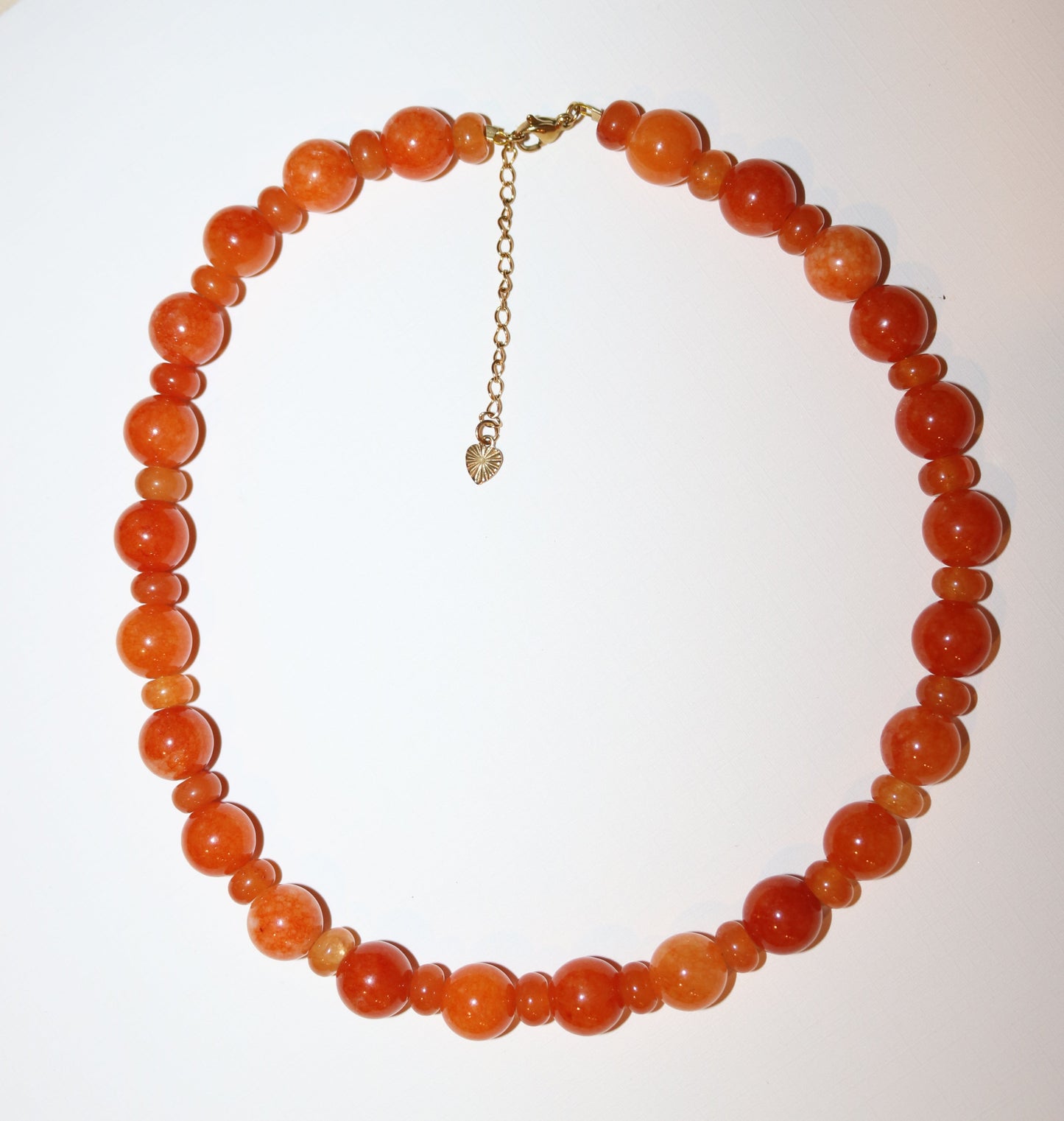 Orange Malaysian Jade Necklace