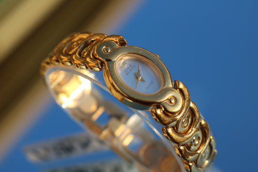 Vintage Anne Klein Gold-Tone Link Bracelet Watch