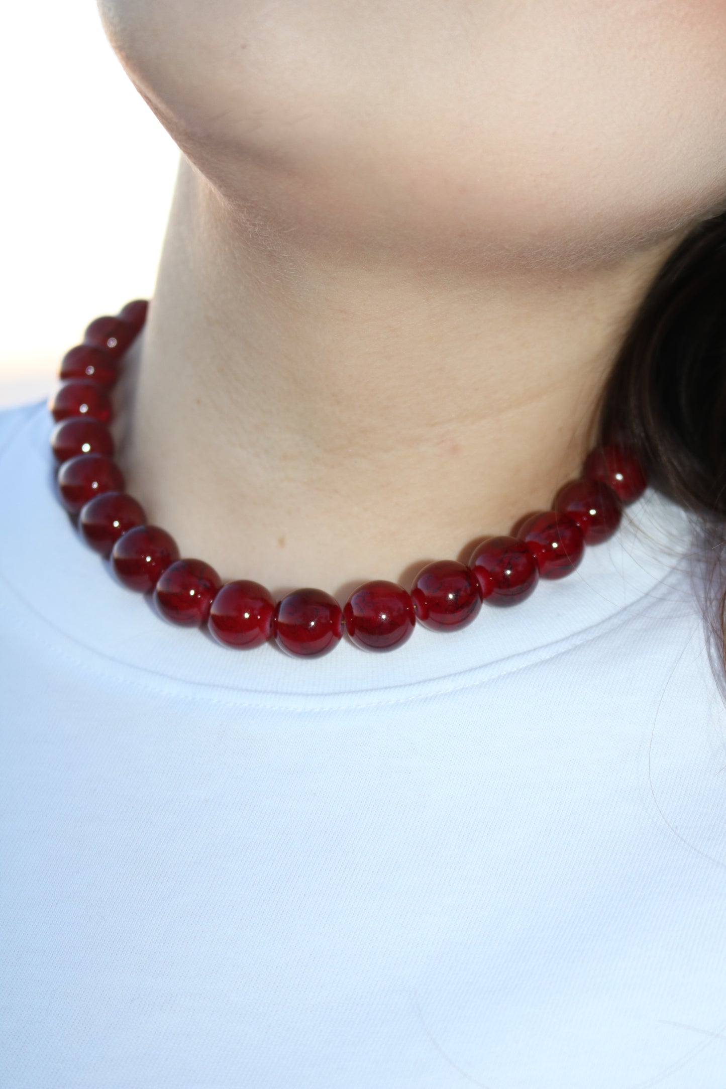 Red Glass Necklace