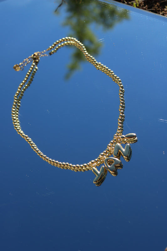Bubble name necklace